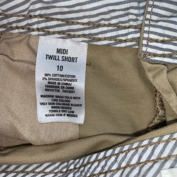 🎄Aeropostale khaki midi twill shorts 10 - Picture 6 of 6